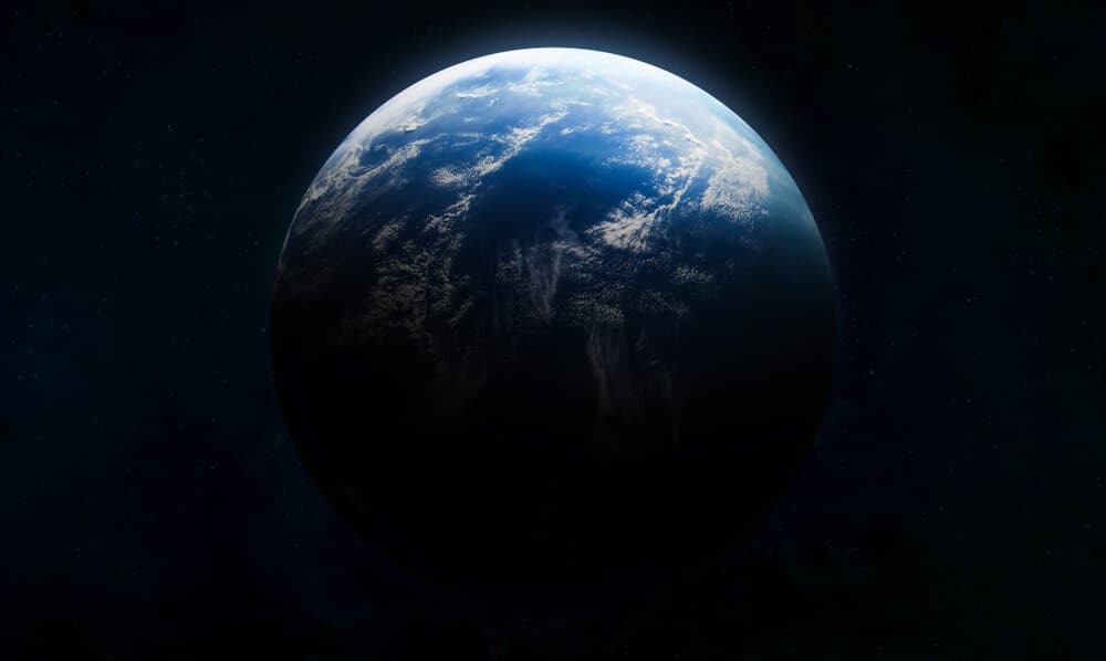 Foto espacial do planeta Terra.
